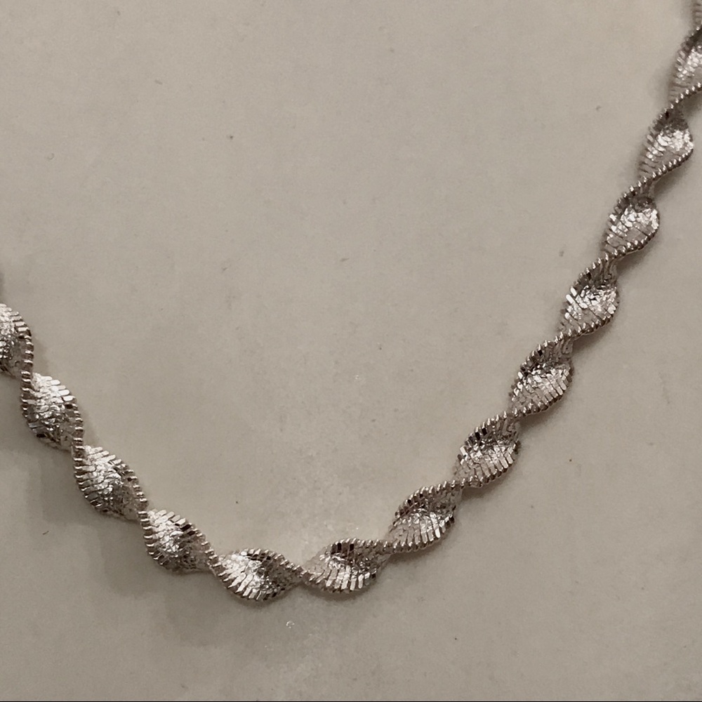 925 Silver Necklace & Bracelet Delicate Set Italy - Picture 3 of 8